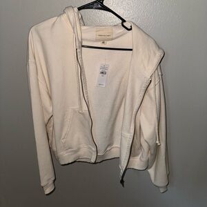 Cream zip jacket